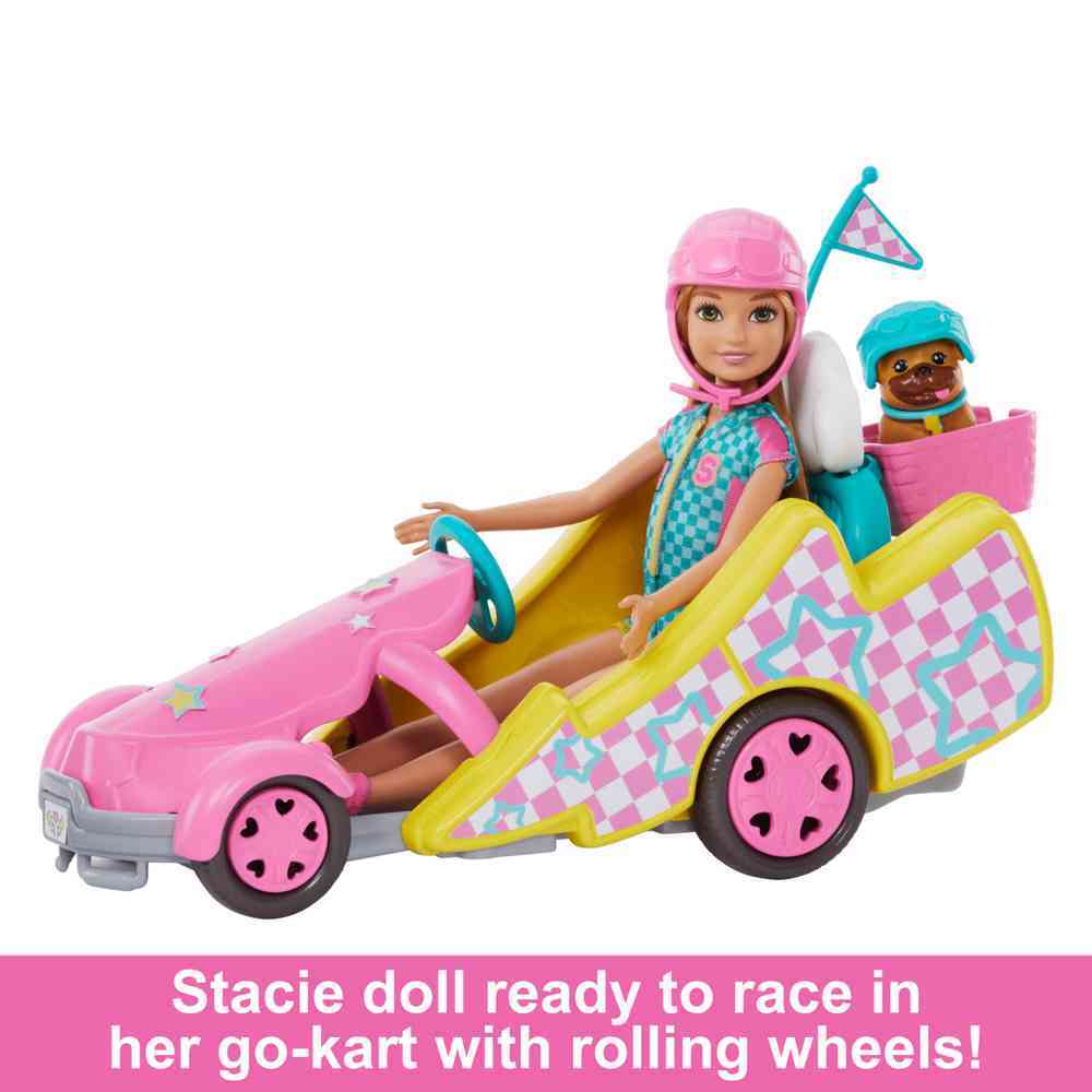 Barbie and Stacie to the Rescue - Racer Doll With Go Kart