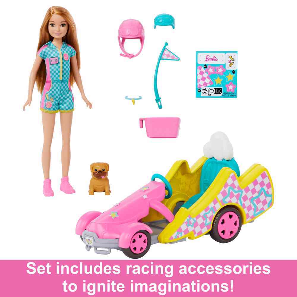 Barbie and Stacie to the Rescue - Racer Doll With Go Kart