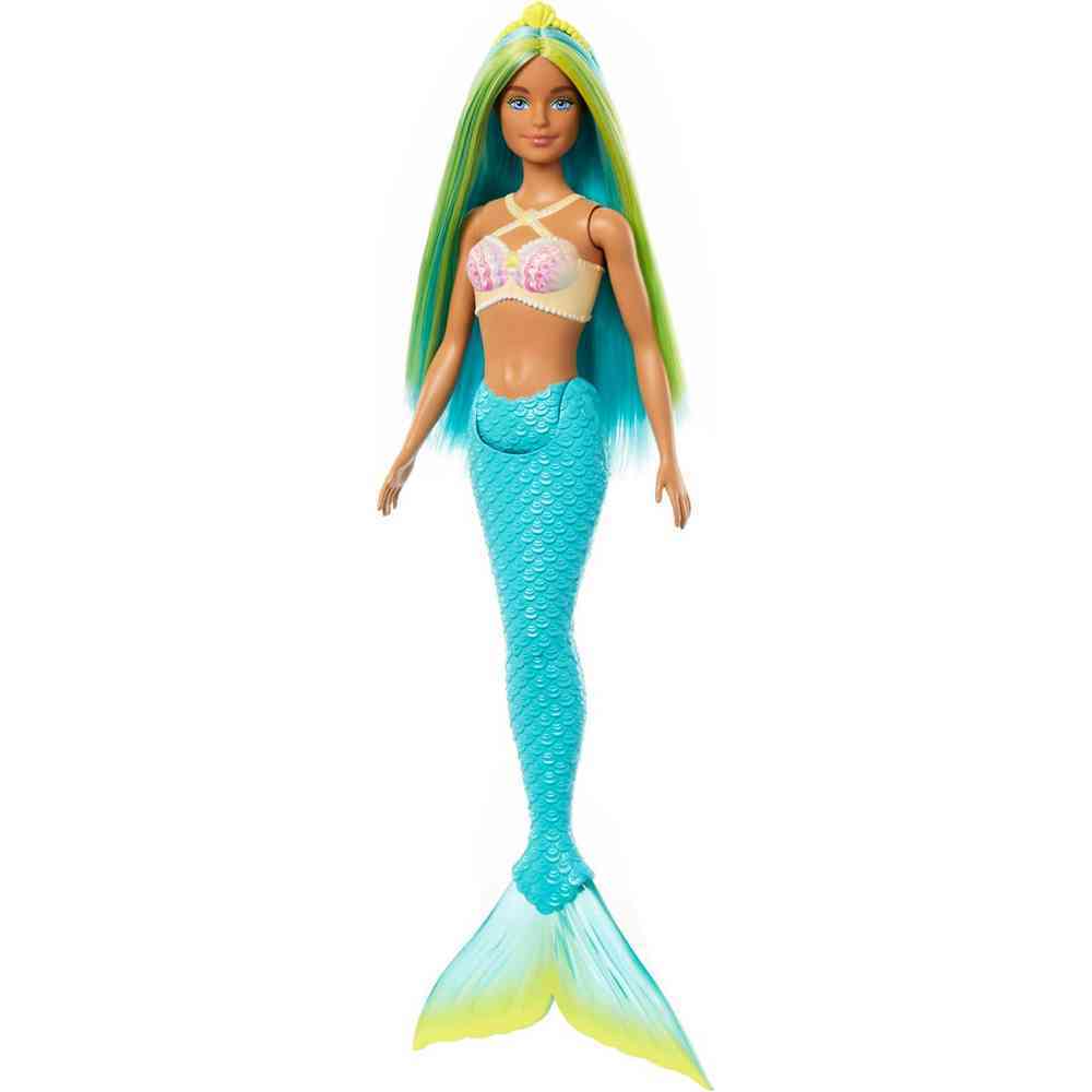 Barbie Mermaid Doll - Green Hair & Blue Tail