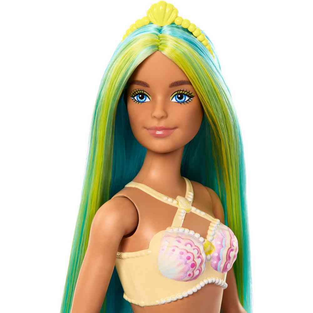 Barbie Mermaid Doll - Green Hair & Blue Tail