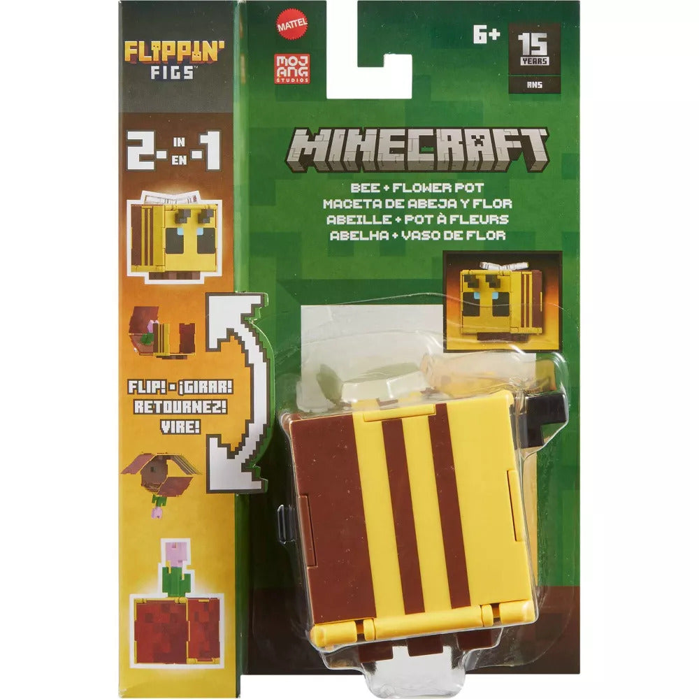 Minecraft Flippin Figs - Bee + Flower Pot