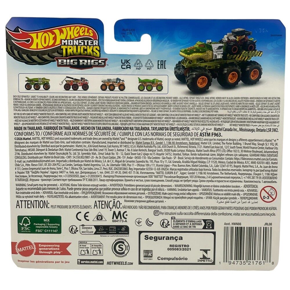 Hot Wheels Monster Trucks Big Rigs Crocovile