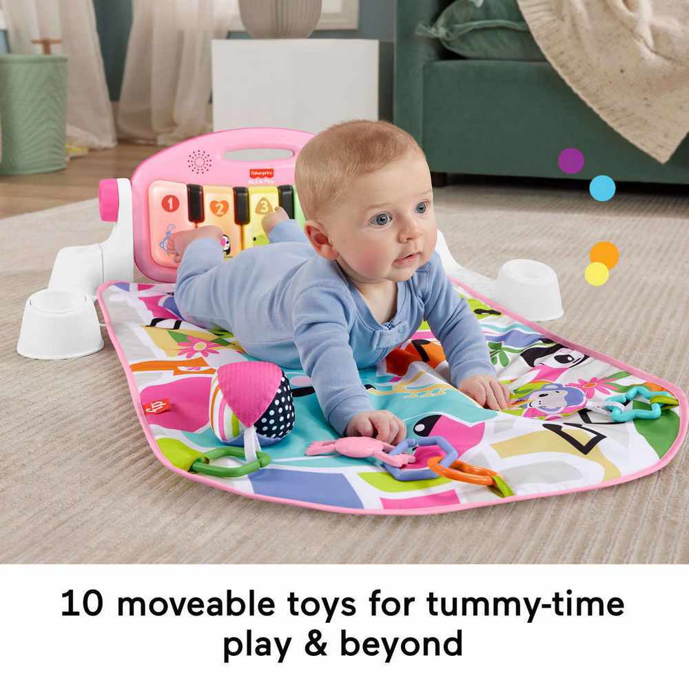 Fisher Price - Glow and Grow Kick & Play Piano Gym (Pink)