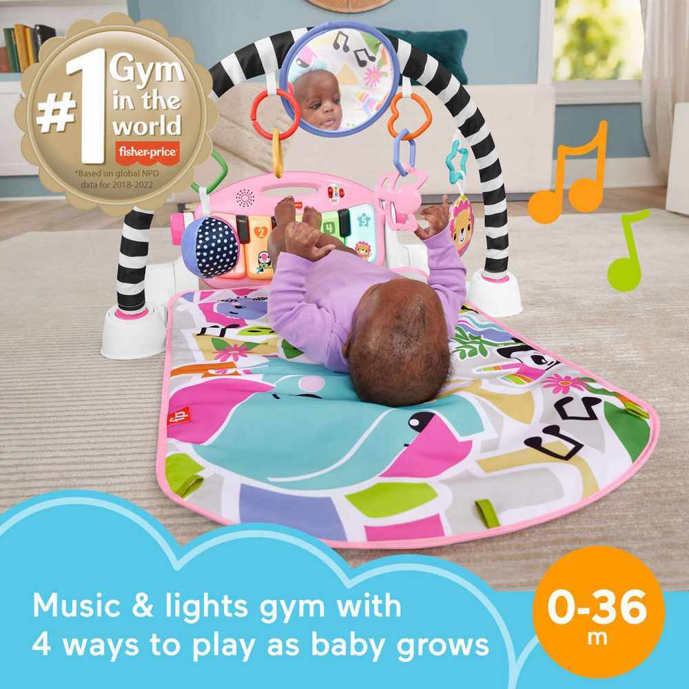 Fisher Price - Glow and Grow Kick & Play Piano Gym (Pink)