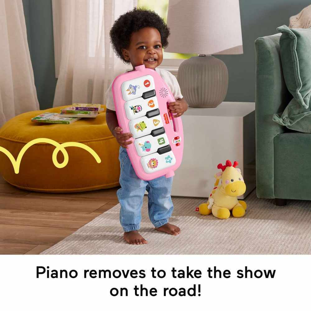 Fisher Price - Glow and Grow Kick & Play Piano Gym (Pink)