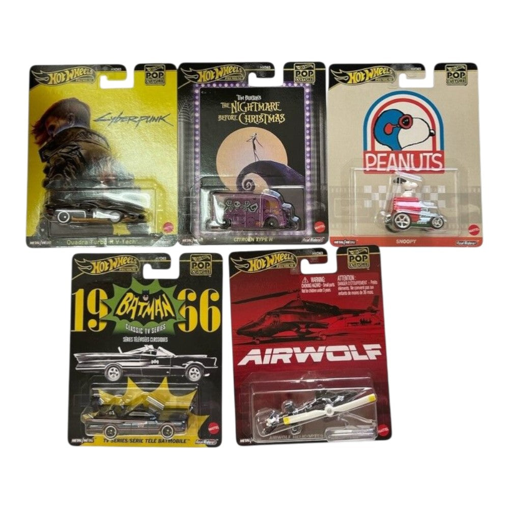 Hot Wheels Pop Culture Set of 5