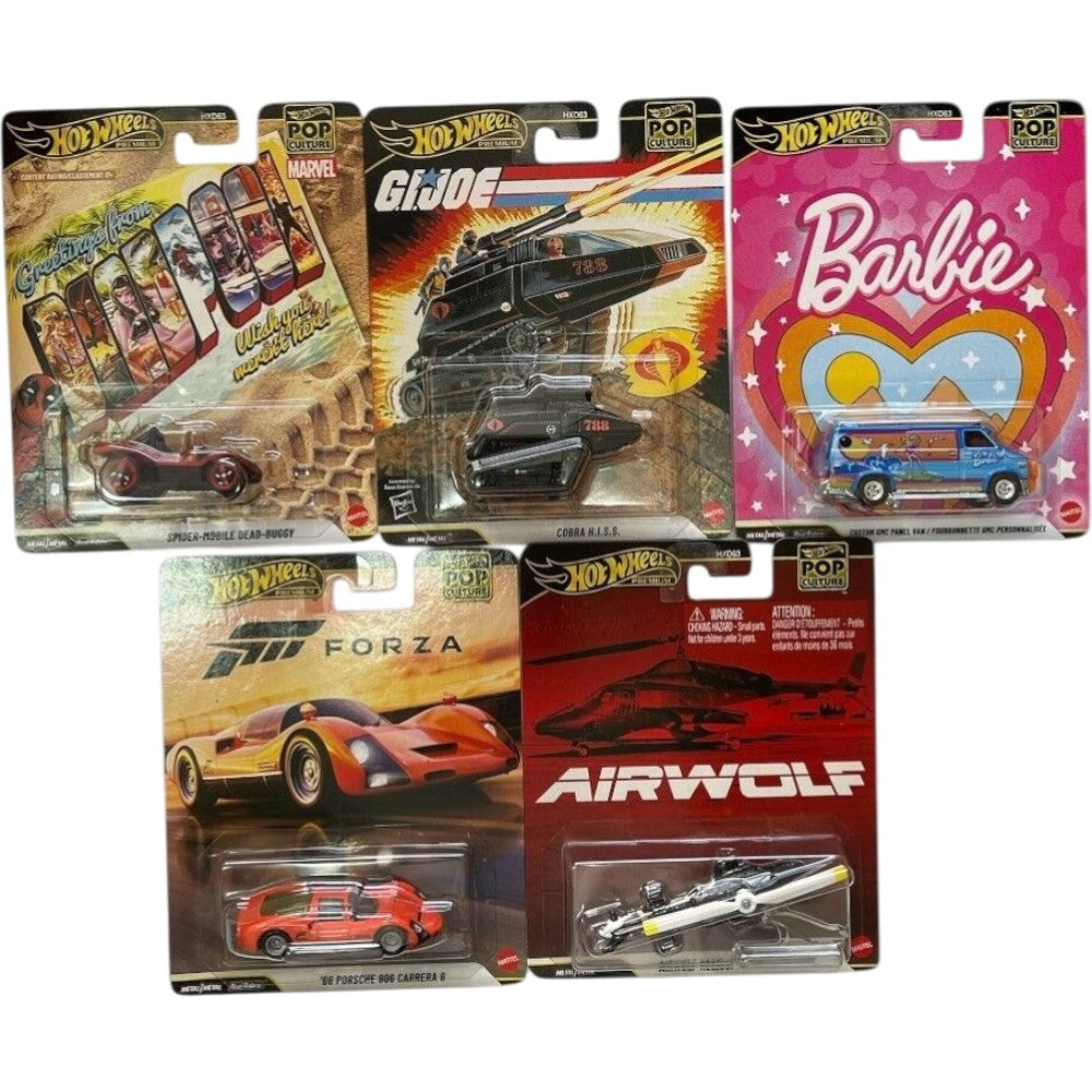 Hot Wheels Car Pop Culture Set of 5