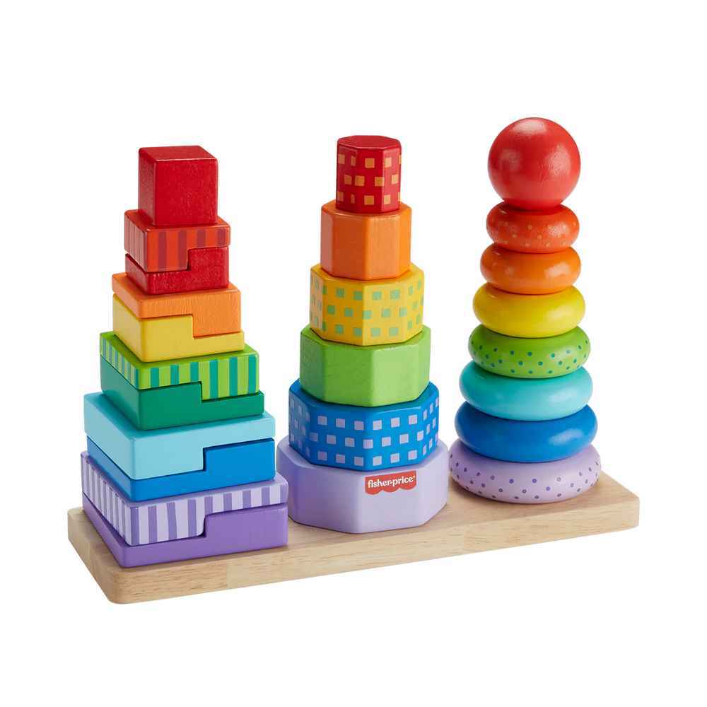 Fisher Price - Wooden Stacking Shape Sorter