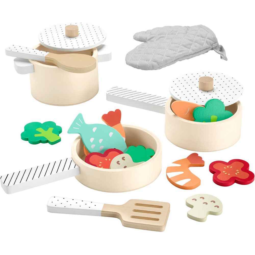 Fisher-Price - Wooden Pots & Pans Set