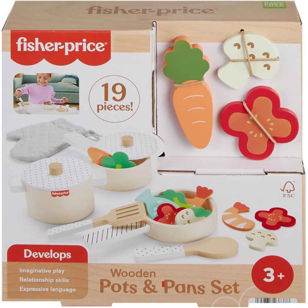 Fisher-Price - Wooden Pots & Pans Set