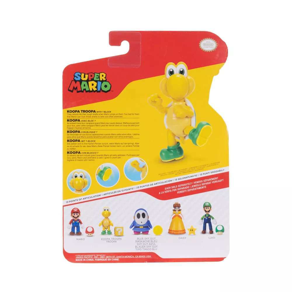 Super Mario Articulated Figure 4" - Koopa Troopa with Block