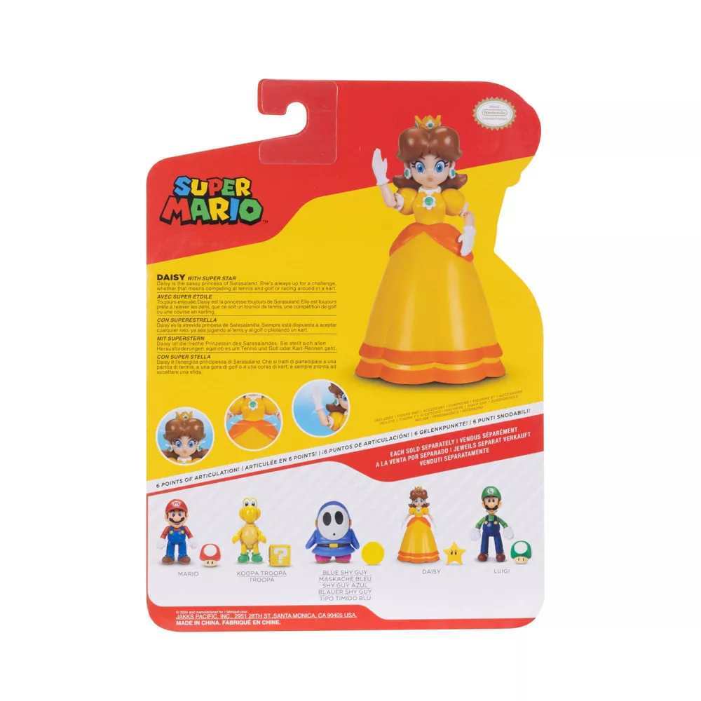 Super Mario Articulated Figure 4" - Daisy with Super Star