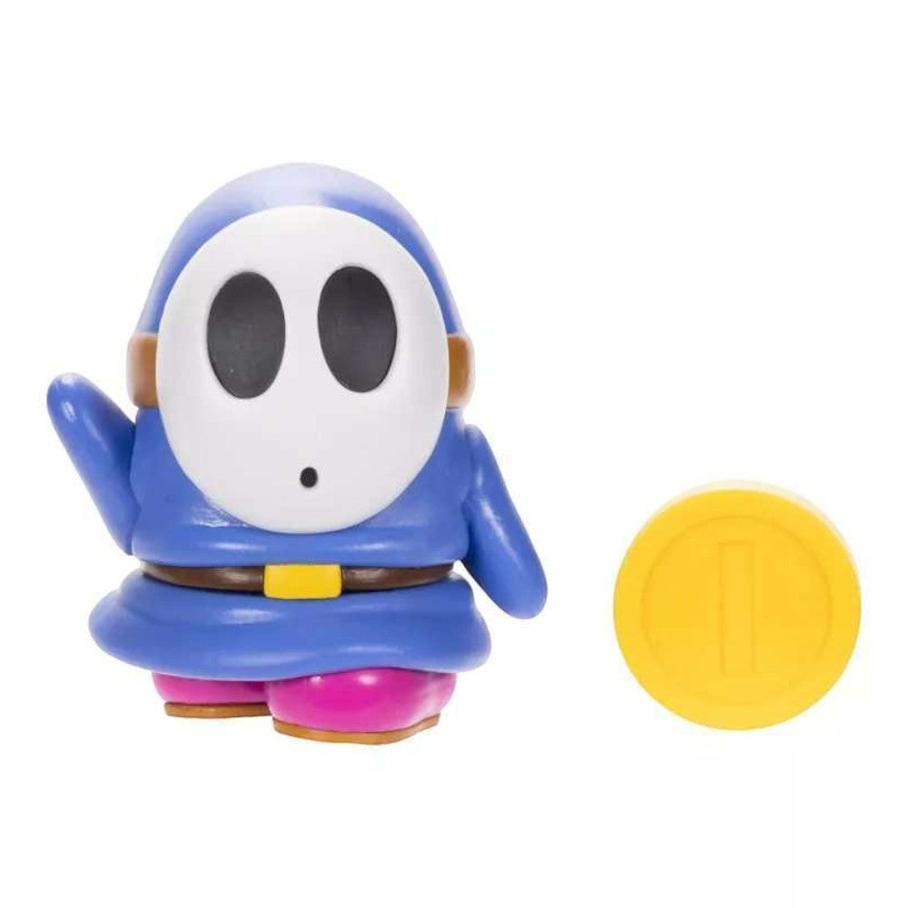 Nintendo Super Mario 10cm Blue Shy Guy with Coin Action Figure
