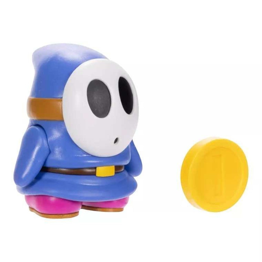 Nintendo Super Mario 10cm Blue Shy Guy with Coin Action Figure