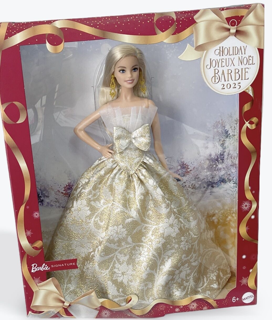 Barbie Signature Holiday Barbie Blonde Doll 2025