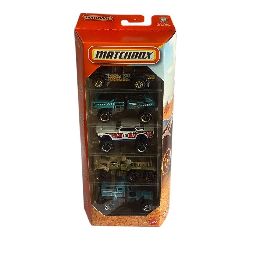 Hot Wheels 5-Pack - Swamo Raider & Rumble Raider & '68 Ford Mustang & Road Mauler & Torque Titan