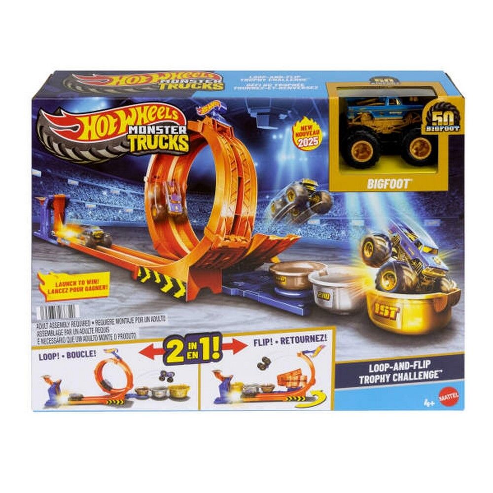 Hot Wheels Monster Trucks Loop and Flip Trophy Challenge