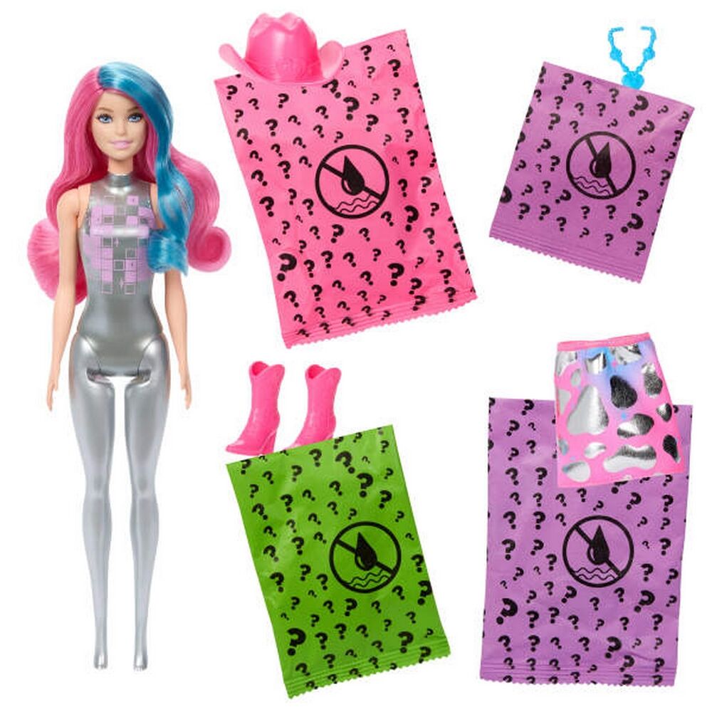 Barbie Color Reveal Groovy Series Doll  6 Surprises in 1!
