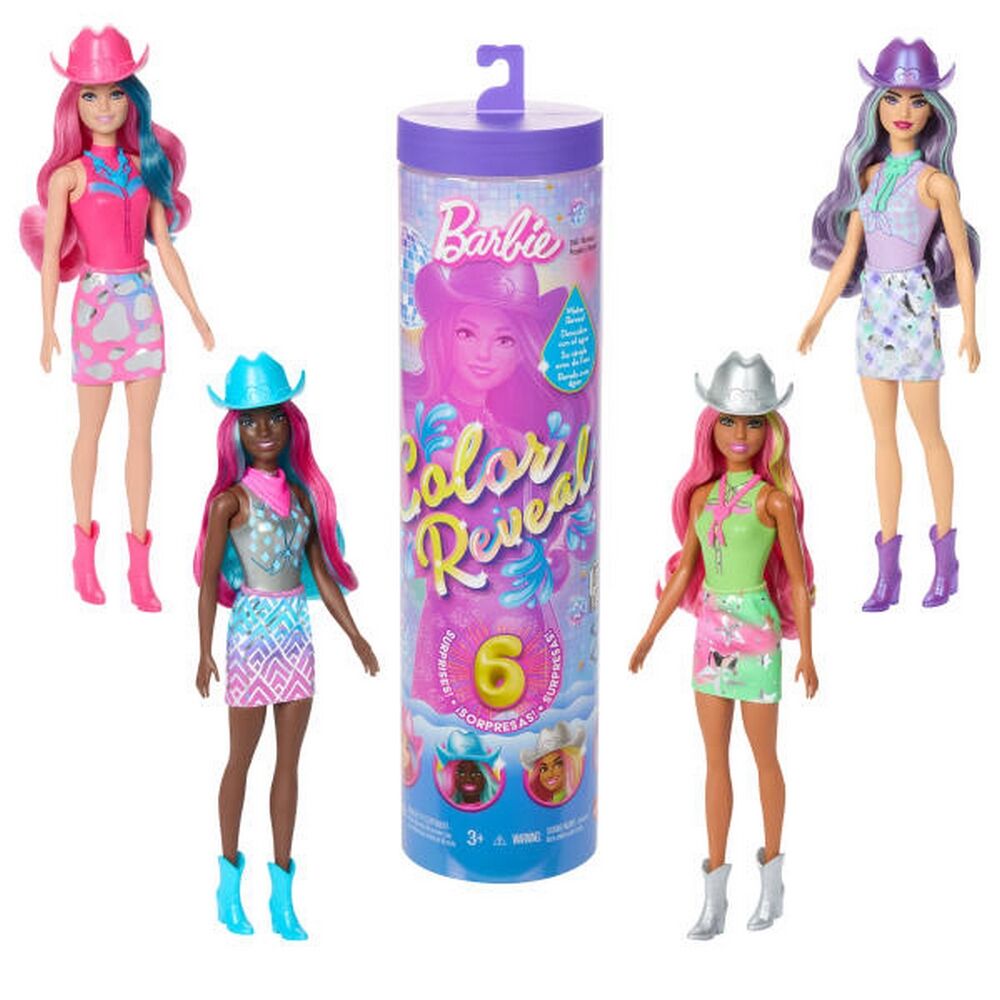 Barbie Color Reveal Groovy Series Doll  6 Surprises in 1!