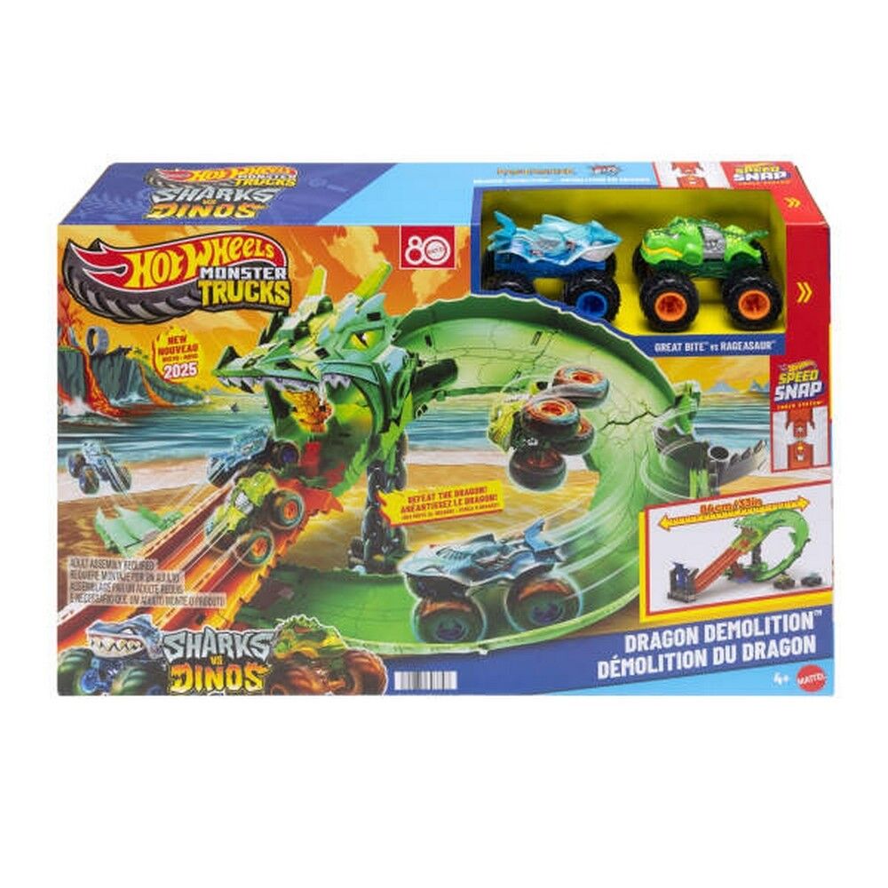 Hot Wheels Monster Trucks Sharks VS Dinos