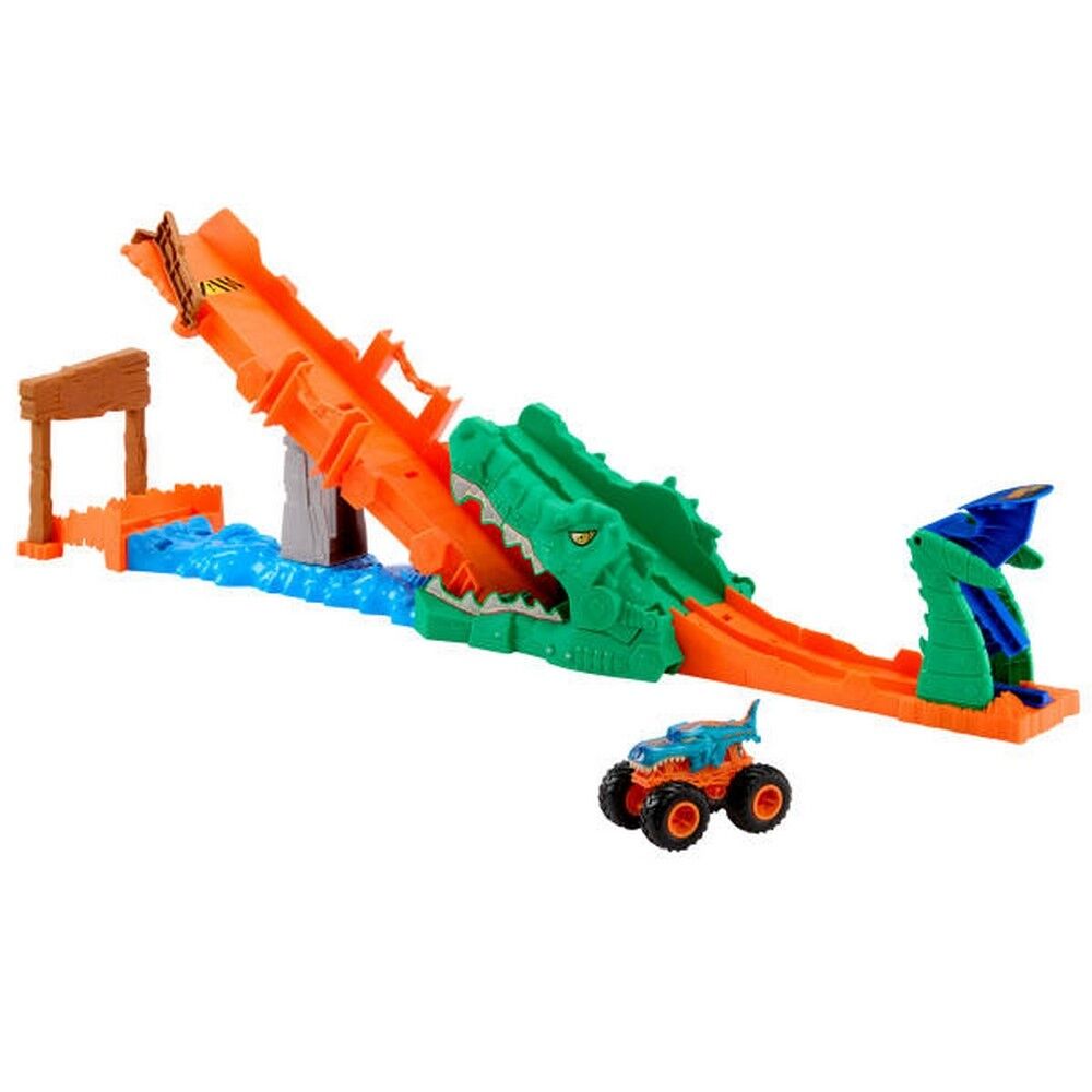 HW Monster Trucks Crocodile  Crash Challenge Playset