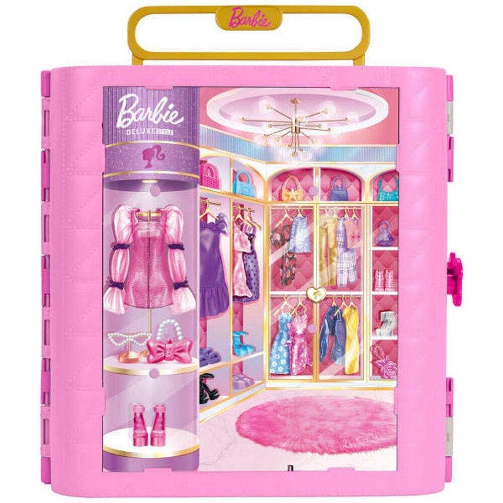Barbie Deluxe Style Closet Playset with Fold-Out Storage & Carry Handle