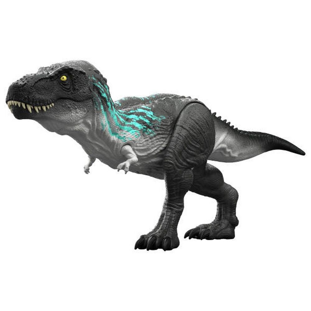 Jurassic World Muscle Madness Tyrannosaurus Rex Action Figure, T-Rex with Grow Feature & Roar