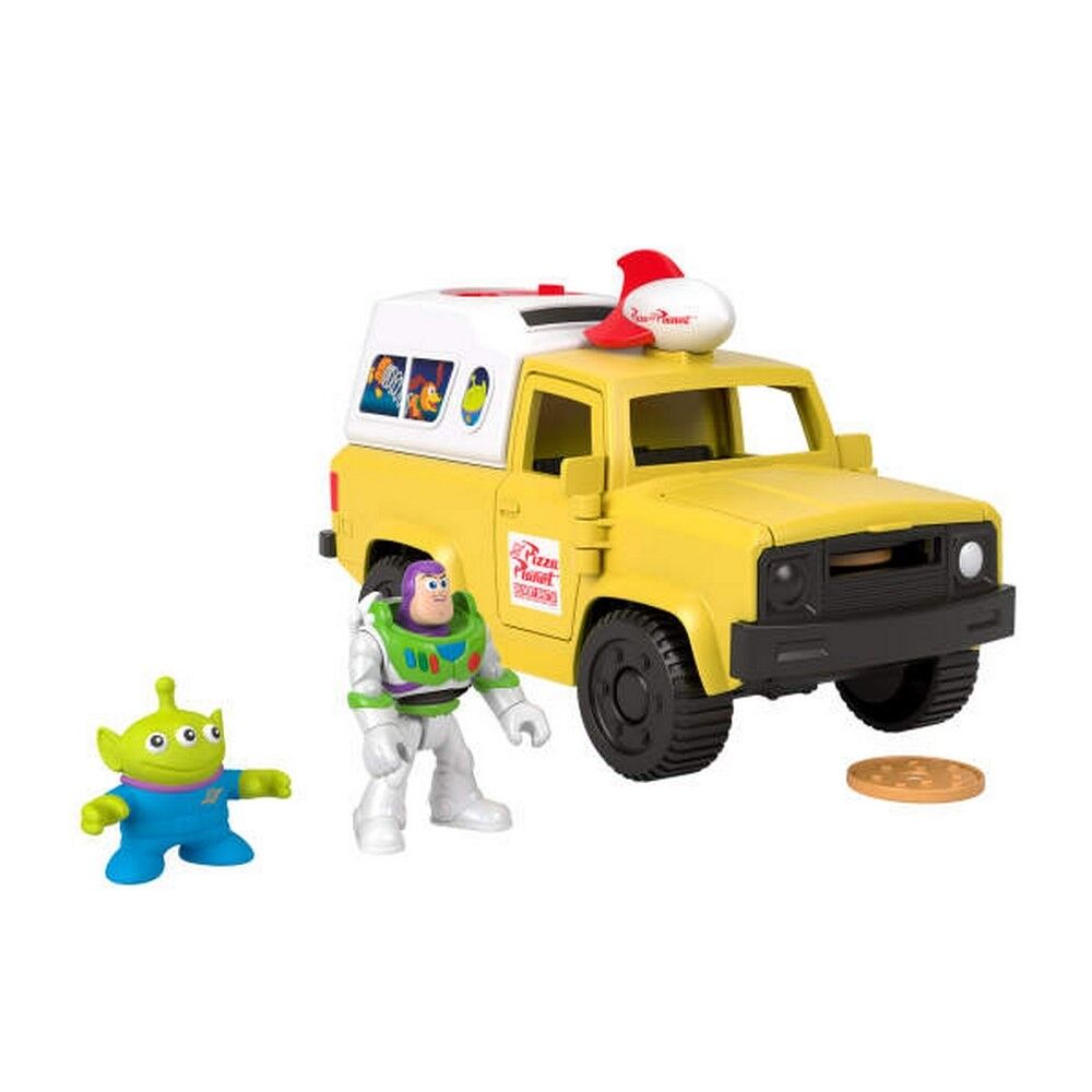 Imaginext Disney and Pixar Toy Story Pizza Planet Truck with Buzz Lightyear & Alien Action Figures