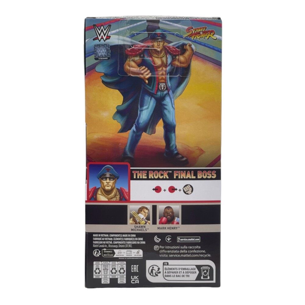WWE x Street Fighter The Rock Final Boss Action Figure