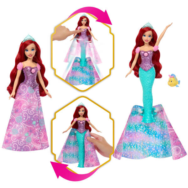 Disney Princess Ariel 2-in-1 Human to Mermaid Transforming Fashion Doll