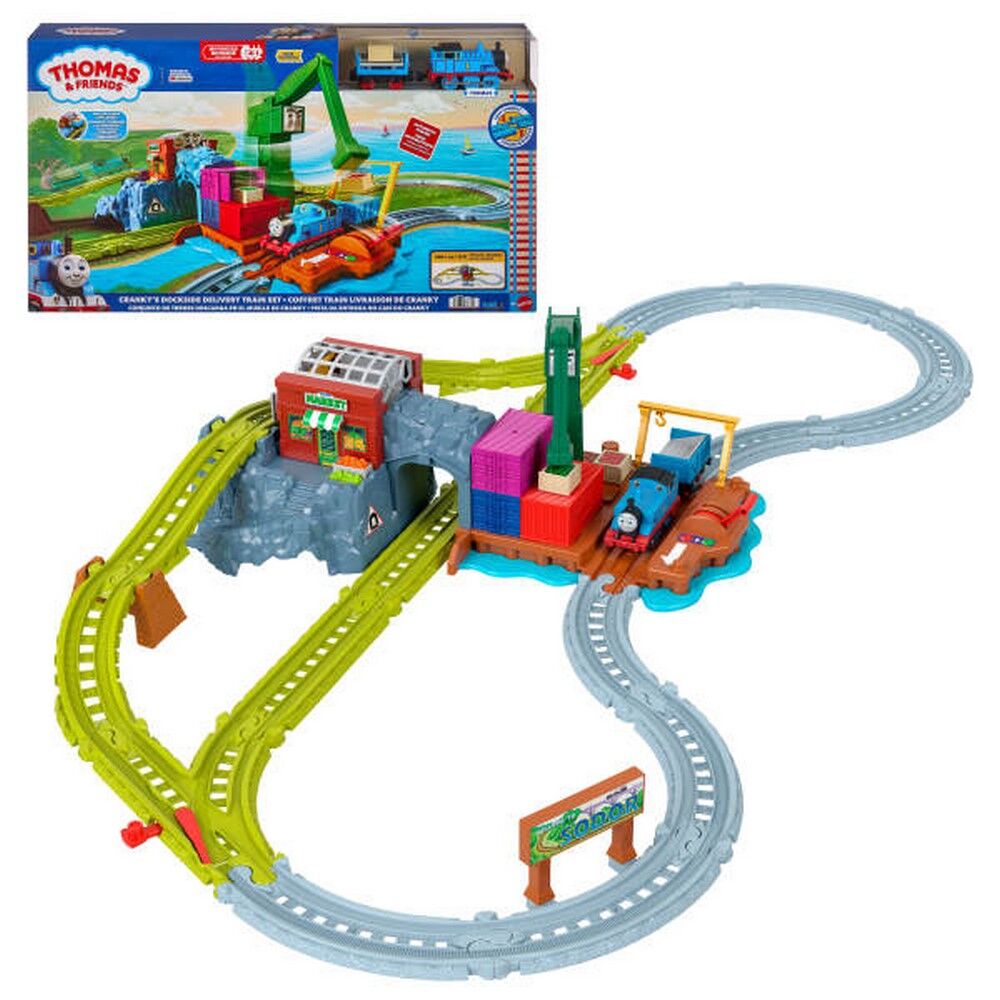 Thomas & Friends Cranky Dockside Delivery Motorized Train Set with Thomas