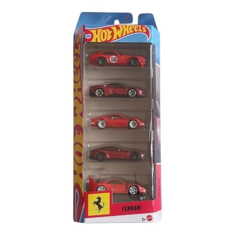 Hot Wheels 5-Pack - Dini 206 GT& SF90 Stradale & 365 GT84 C & 12Cilindri & F40 Competizione