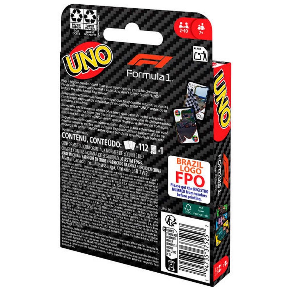 Uno Formula 1 Card Game