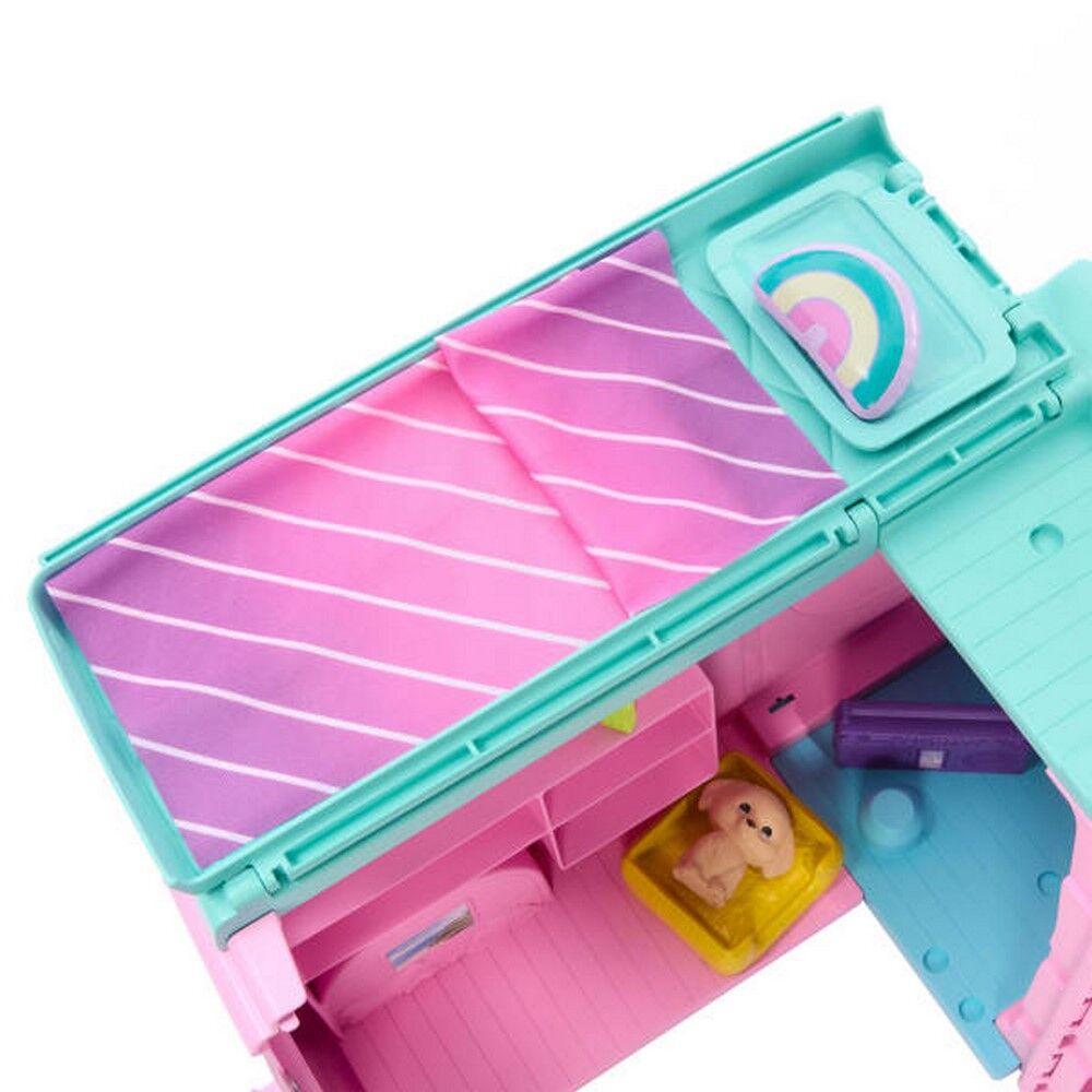 Barbie Dream Land Road Trip Camper Playset with Puppy & 20 Pieces