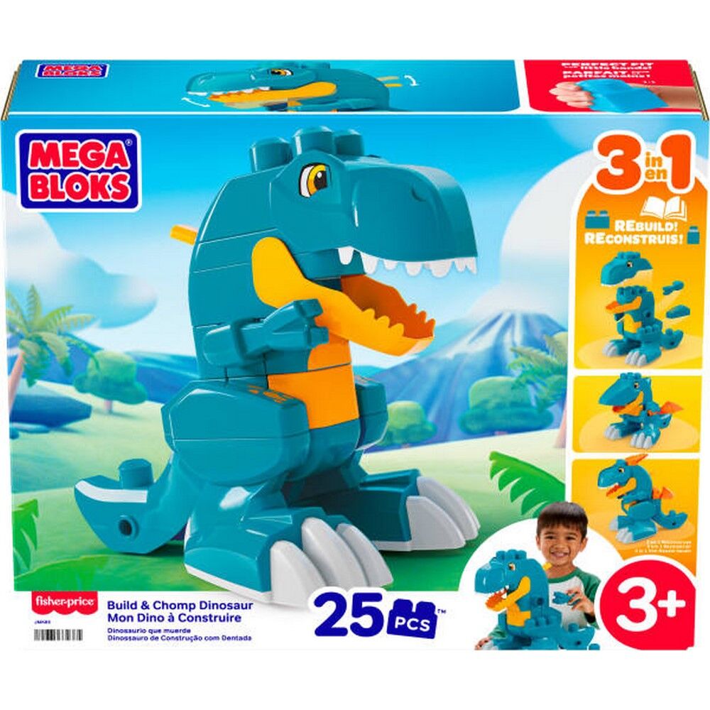 Mega Bloks Build & Chomp Dinosaur 25-Piece Building Set