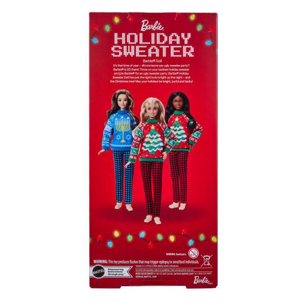Barbie Holiday Sweater Doll Collectible Ugly Sweater Doll