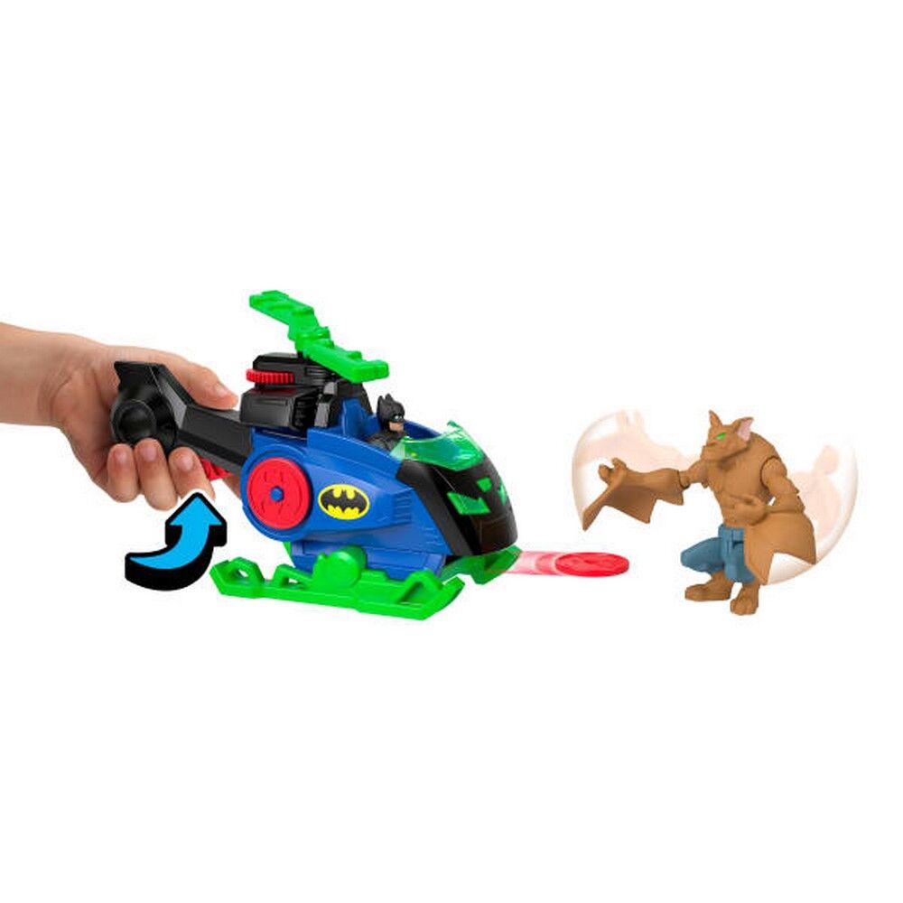 Imaginext DC Super Friends Batcopter vs Man-Bat Set with Batman