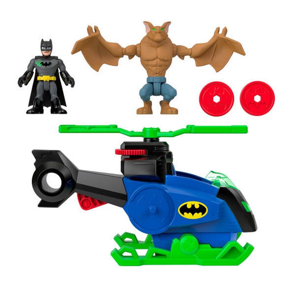 Imaginext DC Super Friends Batcopter vs Man-Bat Set with Batman