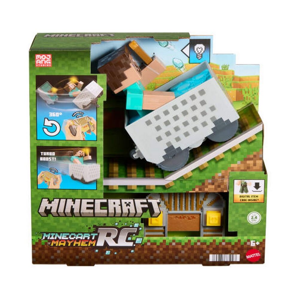 Minecraft Minecart Mayhem RC Remote Control Vehicle with Steve
