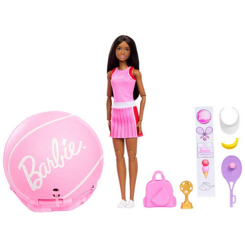Barbie Team Barbie Roll & Reveal Tennis Player Doll with 8 Surprises