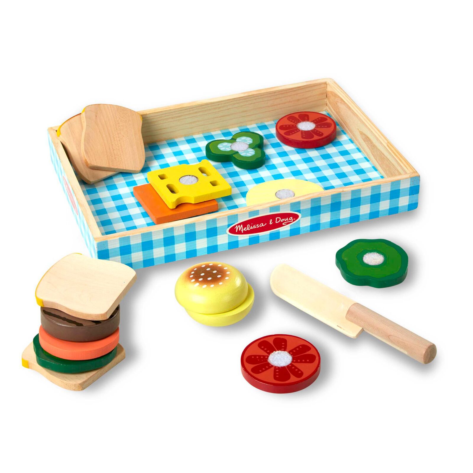 Melissa & Doug - Wooden Sandwich Making Play Set