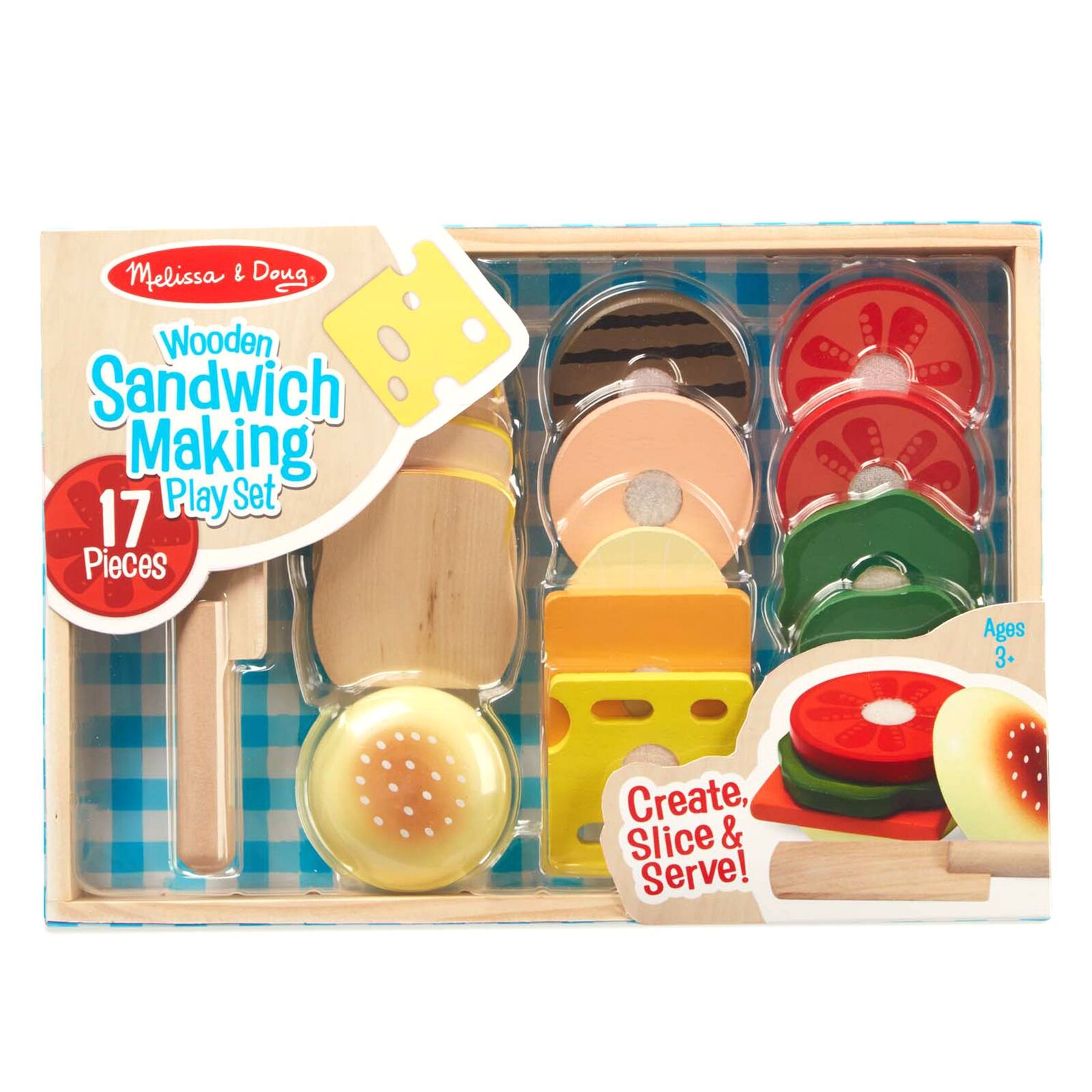 Melissa & Doug - Wooden Sandwich Making Play Set