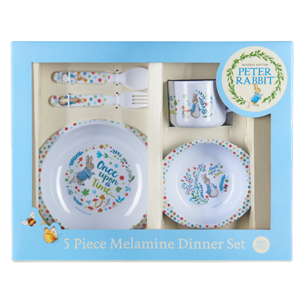 Peter Rabbit 5 Piece Melamine Dinner Set