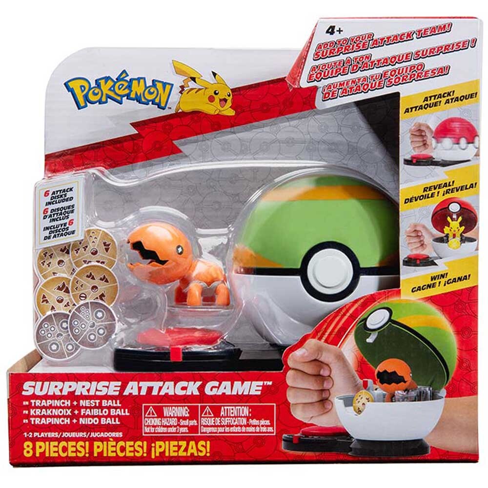 Pokemon Surprise Attack Game - Trapinch + Nest Ball