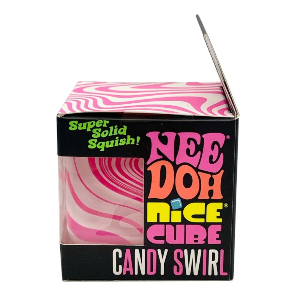 NeeDoh Nice Cube Candy Swirl Super Solid Sensory Squish