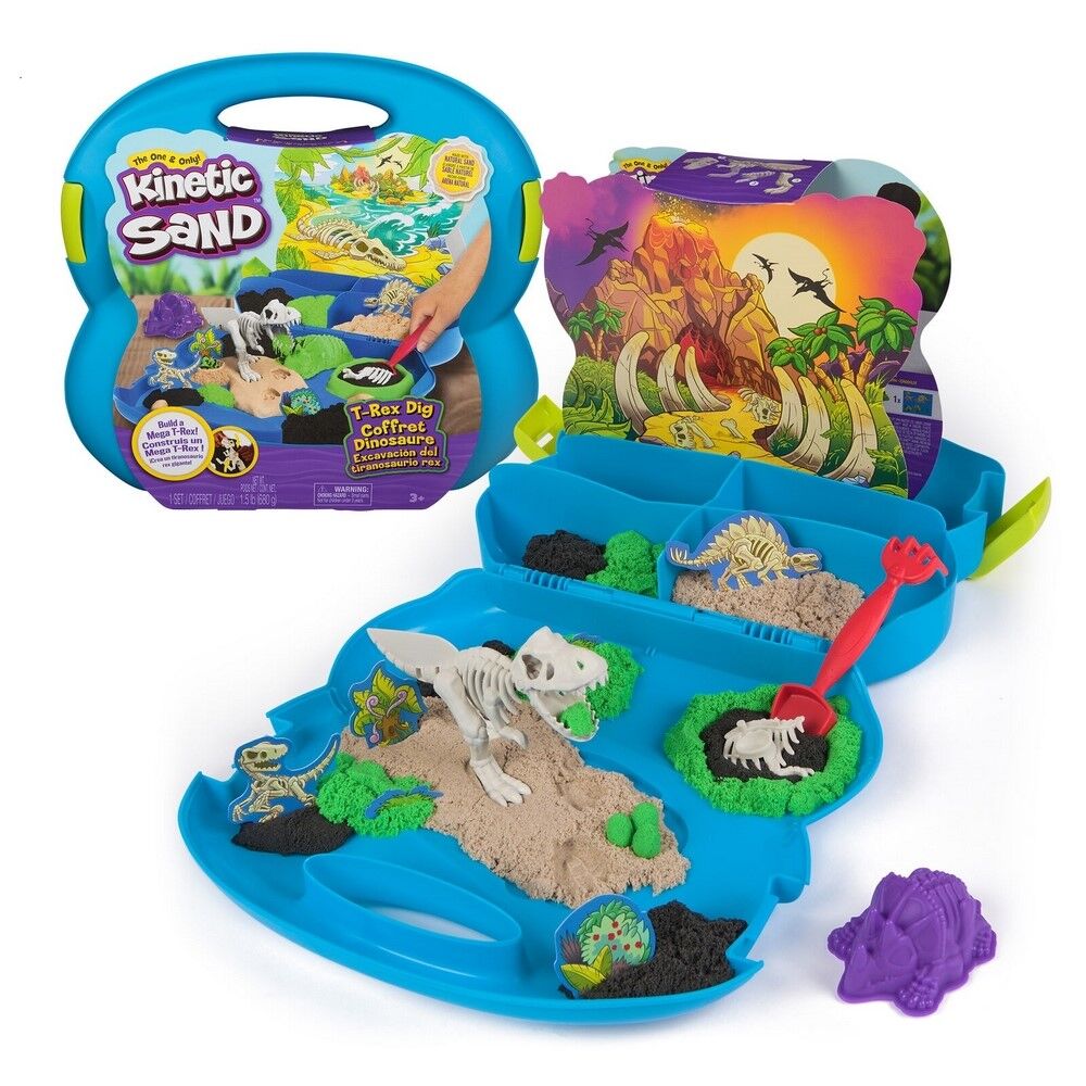 Kinetic Sand Playset T-Rex Dig Coffret Dinosaure