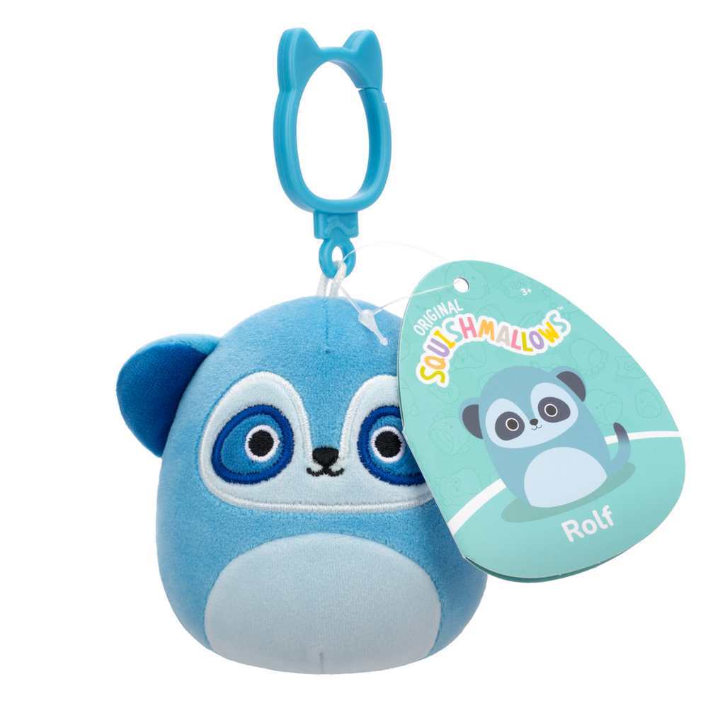 Squishmallows 3.5" Clip On - Rolf the Blue Meerkat