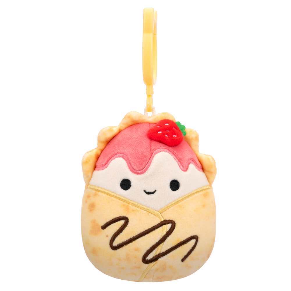 Squishmallows 3.5" Clip On - Gasten the Strawberry Crepe