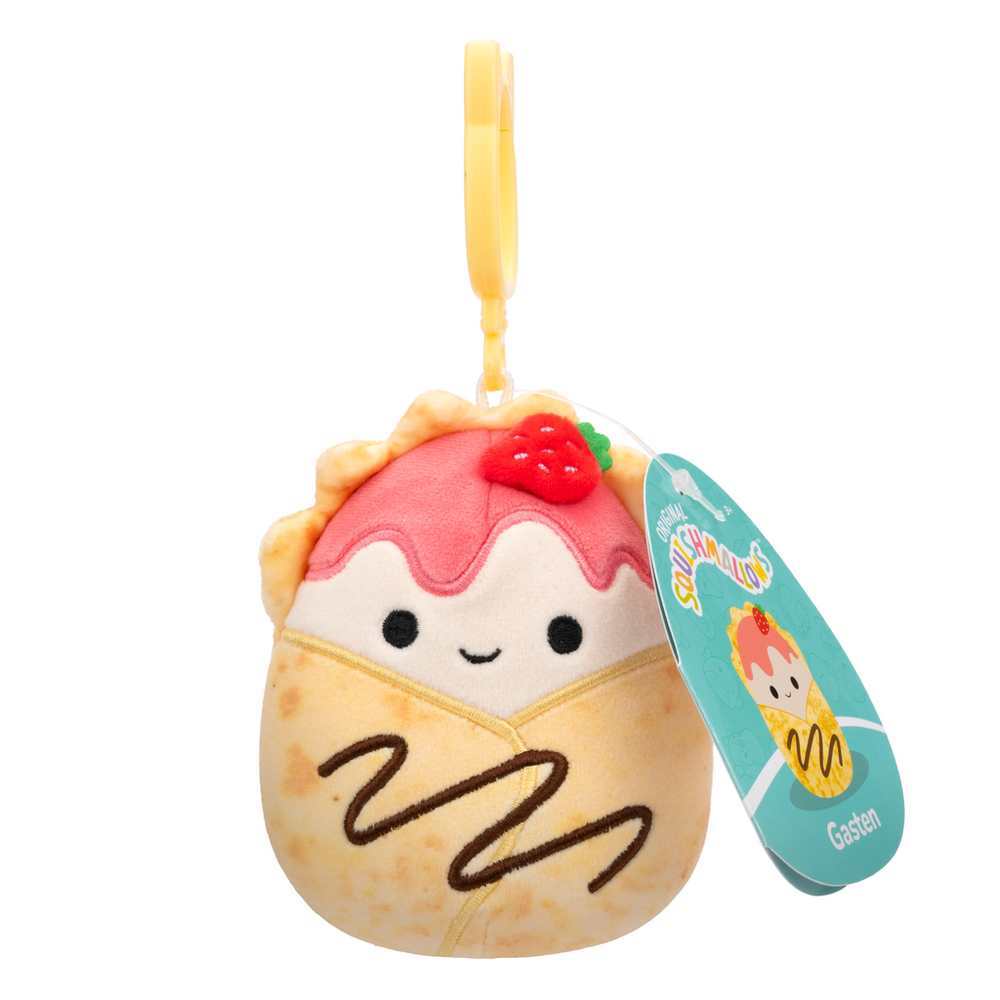 Squishmallows 3.5" Clip On - Gasten the Strawberry Crepe