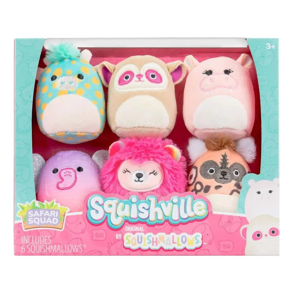 Squishmallows Squishville Plush 6 Pack - Safari Squad